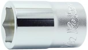 Chrome-plated 1/2" Square Drive 6 Point Socket by Ko-ken USA