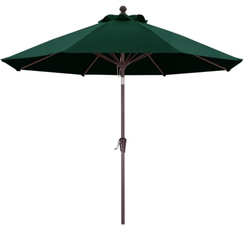 Image of MASTERCANOPY 9ft Olefin 5-Year-Non-Fading Patio Umbrella Forest Green