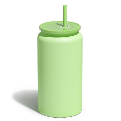UIRZOTN 16 oz Tumbler, Insulated Tumbler with Straw, Iced Coffee Tumbler