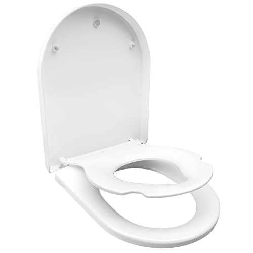Familien-Toilettensitz, langsam schließend, 2-in-1-Toilettensitz mit...