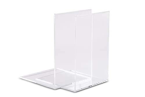 Maul 3513905 Lot de 2 Serre-livres Transparent, 16 x 15 x 21 cm
