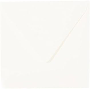 25 x Square Envelopes in Ivory / Creamy White / 14 x 14 cm / 120 g/m² / Gummed Seal