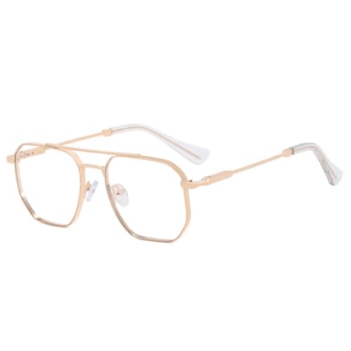 Lunettes de vue rétro homme avec monture en métal légère et résistante