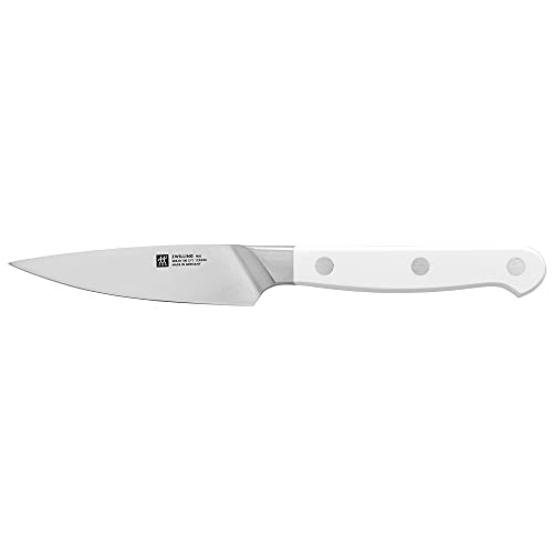 ZWILLING Pro Le Blanc 4-inch Paring Knife, Razor-Sharp Blade, White Polymer Handle, Made in Germany