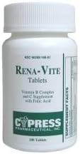 RENA-VITE TABS CYPR 100TB by CYPRESS PHARMACEUTICAL *** Part No: 60258016001