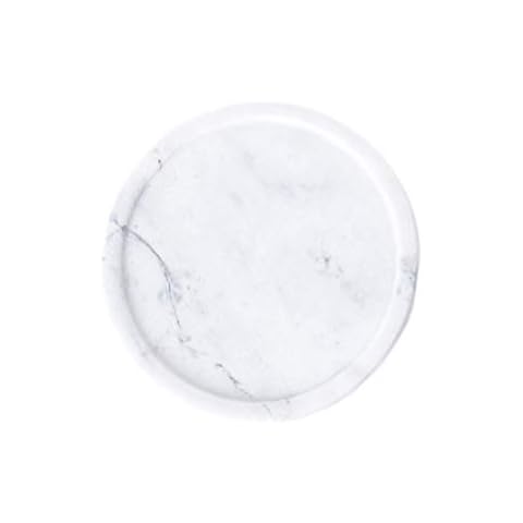 Garneck Bandeja Mármol Blanco Joyería Anillo Bandeja Cover