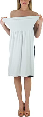 Image of ToBeInStyle Women's Strapless Cover Up Tube Dress Beach Summer Bandeau Flowy