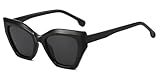 PVAXUSPBC Lunettes de soleil vintage Cay Eye femmes Designer de tendance Lunettes rétro populaires Lunettes de soleil pour femmes Lunettes UV400