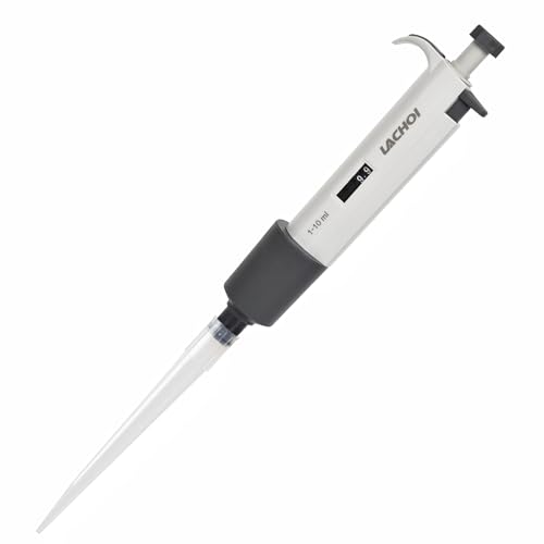 Lachoi 1/10 Lab Single Channel Pipettor Adjustable Variable Volume,1-10Ml High Accurate Micropipette cover