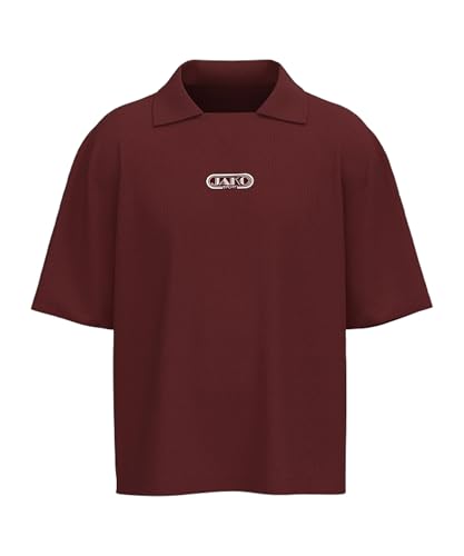 Polo unisexe rouge rubis finitions haut de gamme coupe ajustée taille M
