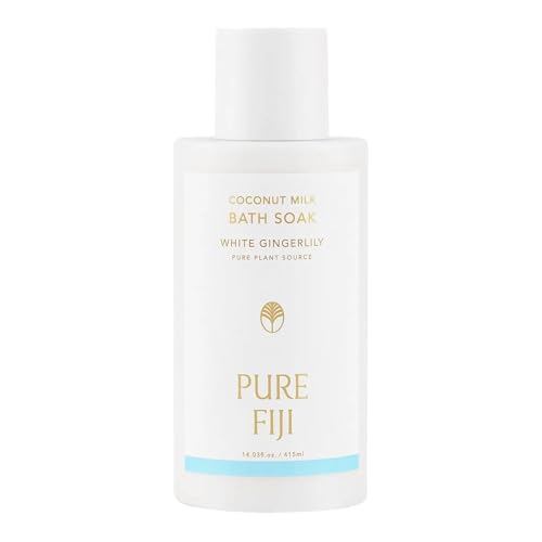 Pure Fiji Coconut Milk Bath Soak, White Gingerlily (14oz/415ml)