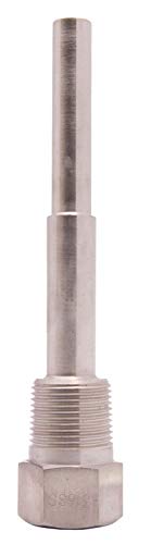 Heavy Duty one Piece Solid bar thermowell 316SS 1/2