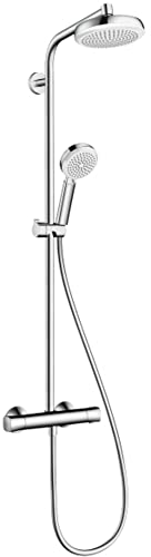 Hansgrohe Colonne de Douche Showerpipe Crometta 160 Mitigeur Thermostatique Douche Blanc/Chrome 27264400