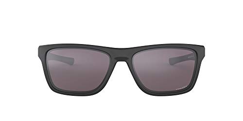 Oakley Men's OO9334 Holston Rectangular Sunglasses, Matte Black/Prizm Grey, 58 mm