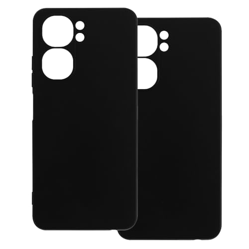 UOGNADGD 2�� TPU�P�[�X Oukitel C58 Pro �Ƃ̌݊������� �X�}�z�J�o�[ - �ϏՌ��t���L�V�u���ی�A�N�Z�T���[ �����J�b�g���H (�u���b�N+�u���b�N)