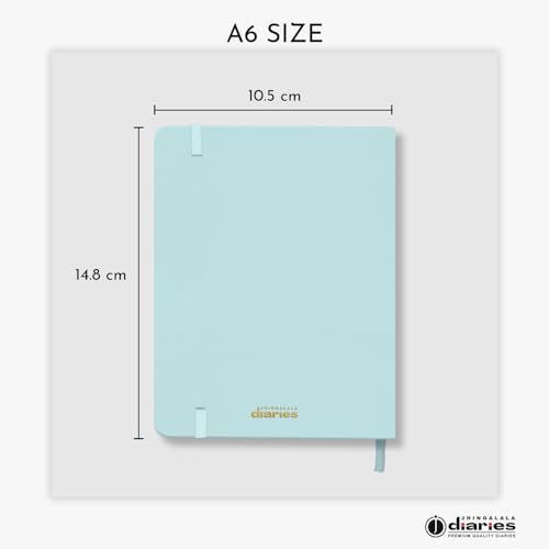 Image of Jhingalala Diaries - Hardbound Leather Cover Pocket Size Corporate Executive Diary Notebook I Pocket Diary For Men and Women I A6 Size I 80gsm Paper I 192 Ruled Pages (Ocean Blue)