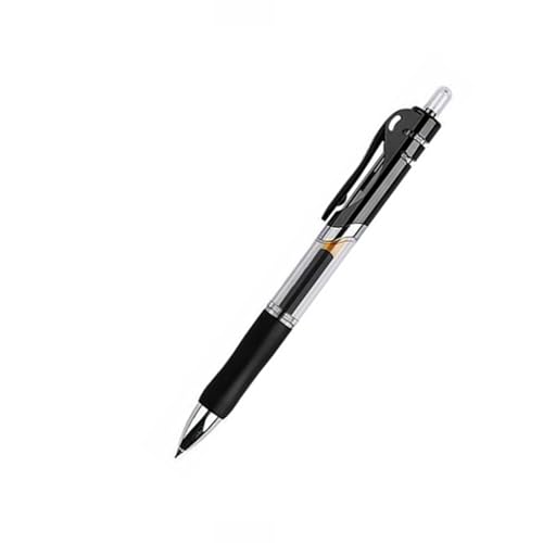 Stylo à écriture noir brillant lisse ordinaire avec pointe rétractable automatique