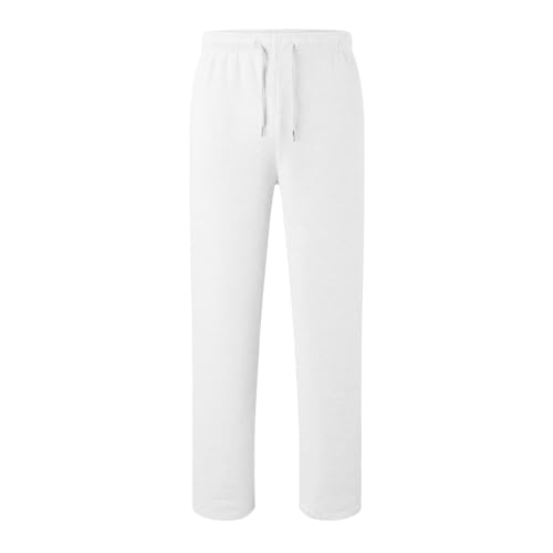 Fleece Sweatpants Men Baggy Open Bottom Athletic Workout Pants Relaxed Fit Straight Leg Sweatpants with Pockets4