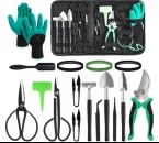 Kit bonsai per albero bonsai Set di Attrezzi da Giardino 24 pezzi Strumenti attrezzi principianti include forbici Idea Regalo ottimo per Bonsai piante giardinaggio