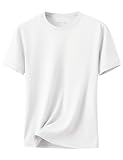 KEFITEVD 冷感tシャツ メンズ 半袖 白 無地 インナー 速乾 スポーツウェア 大きいサイズ ティーシャツ ドライ トップス ホワイト 2XL