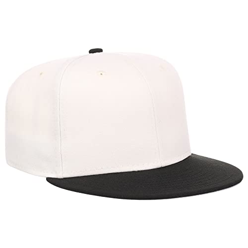 Image of Lids Blank Premium Full Court w /Colored Under Visor Fitted Cap