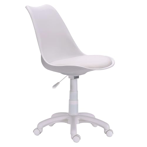 Miroytengo Silla de Estudio Lina en Color Blanco Oficina Moderna