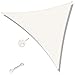 SUNNY GUARD Toldo Vela de Sombra Triangular 3x3x4.25m Impermeable a Prueba de Viento protección UV para Patio, Exteriores, Jardín, Color Crema