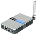 Linksys Wireless-G PrintServer WPS54G - Print server - Hi-Speed USB - Ethernet, Fast Ethernet, 802.11b, 802.11g - 10Base-T, 100Base-TX