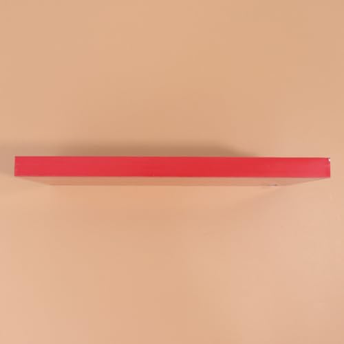 Étagère murale en bois rouge pour en finir avec les livres encombrants au sol - 4