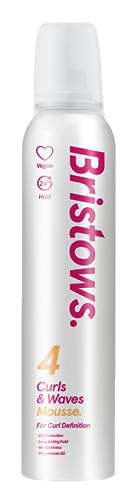 Bristows Curls & Waves Hair Mousse 200ml curl definition 24 hour hold adds volume & shine