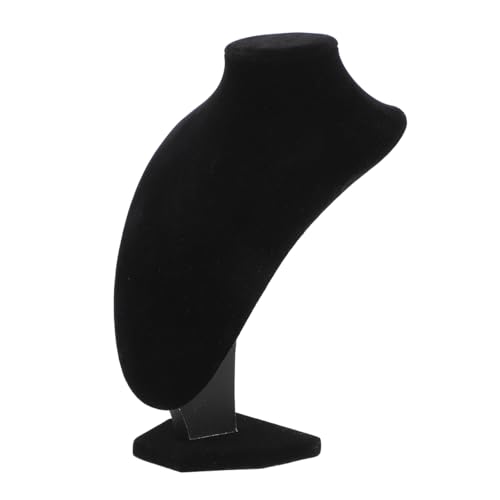 iplusmile Présentoir Buste Bijoux Velours Noir pour Colliers et Pendentifs Support Organisateur Chaînes et Bijoux Stand Exposition et Élégant