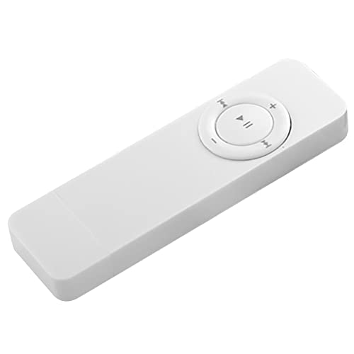 Generic Reproductor de MP3 USB Reproductor de Música Digital Liviano Portátil para Viajes en Casa Blanco Conector de 3,5 Mm Recargable