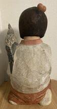 Amazon.co.jp: インコ と 少女 木彫りの置物 有村辰夫 彫刻家 : ホーム