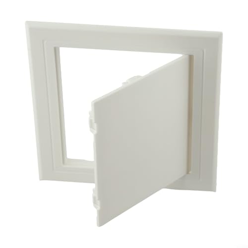 Zilimontt Panel decorativo para puerta de acceso al techo, cubierta de escotilla blanca para unidades de aire acondicionado y puerto de inspección, adecuado para paneles de yeso y acceso a fontanería