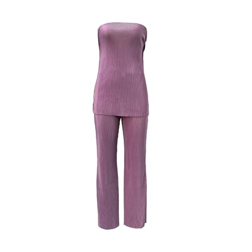 Ensemble 2 pièces femmes avec soutien-gorge et pantalon long taille haute pour le salon
