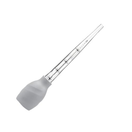 POPETPOP Contenitore per Gocciolare Olio in Silicone e Pp Tubo Graduato Millimetri Strumento per Barbecue e Condimento per Tacchino Maiale Manzo e Pesce con Pennello