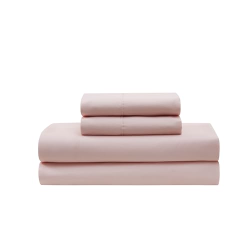 7 Piece Comforter Set Bed in a Bag Ombre Pintuck Design All Season Soft Down Alternative Bedding Comforter Set & Luxurious Matching Bed Sheets & Pillow Shams, Ombre Pintuck Blush, Full