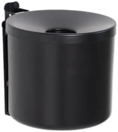 Posacenere da Muro per Esterno con Calamita in metallo colore nero 15x18H cm - Capacità 2,5 Lt