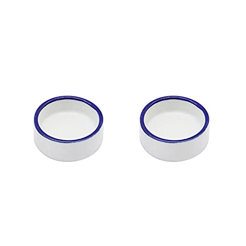 Bydezcon Bowls Terrarium Feeding Worm Dish Mealworm Feeder Dish Ceramic Bowl for Snake Spiders Water Bowl, Small