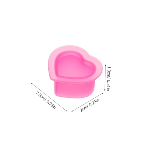 BELLIFFY 100pcs Tattoo Kit Temporary Heart Shaped Pigment Cups Tattoos Ink Holders Makeup Supplies - Image 3