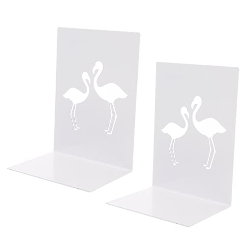 2pcs Book Stand Bookends for Office Cartoon Bookend Flamingo Desktop Iron Book Stoppers Bookends for Home Metal Book Stoppers Metal Bookends Metal Home Bookends Desktop Bookends