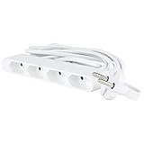 0016036102 Steckdosenleiste, Eurosteckdosenleiste 4fach, 3m, weiss