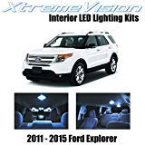 Xtremevision Interior LED for Ford Explorer 2011-2015 (6 Pieces) Cool White Premium Interior LED Kit Package + Installation Tool