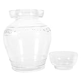 DIYEAH Tarro de Cristal para Fermentación de 10 Litros, Transparente, Vidrio Sellado, para Almacenamiento y Encurtidos en Cocina, Adecuado para Verduras y Fermentados, Estilo Aleatorio