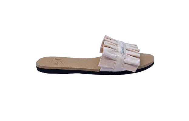 Chaussons SUN68 Brigitte Rouches 31 l'élégance d'intérieur en blanc crème