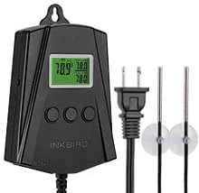 Inkbird WiFi Heat Mat Reptile Thermostat Controller with 2 Probes and Outlets, IPT-2CH
