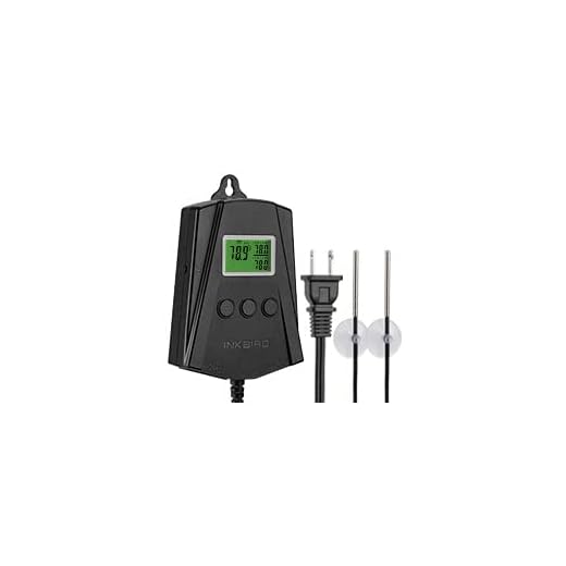 Inkbird WiFi Heat Mat Reptile Thermostat Controller Temperature Controller with 2 Probes and 2 Outlets, IPT-2CH Reptiles Heat Mat Thermostat (Max 250W per Outlet).