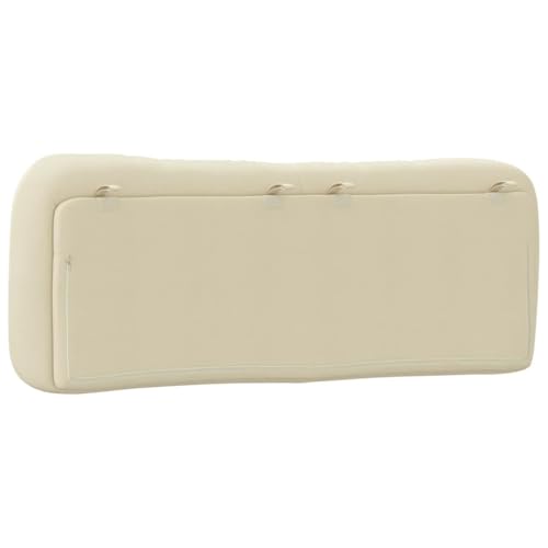 Vidaxl Cuscino Testiera Crema 120 Cm In Tessuto - 7