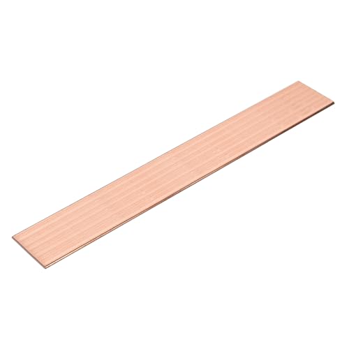 QUARKZMAN Kupfer Flachstange 0.04 x 2 x 13 C110 Massiv Kupfer Schienenmaterial Platte Metallbleche Für DIY Basteln Reparaturen Elektrik (1mm x 50mm x 330mm)