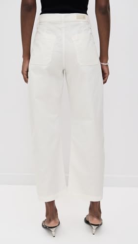 AG Adriano Goldschmied Women's Fiona Hise Rise Barrel Chino in Sulfur Misty Grey Pants3